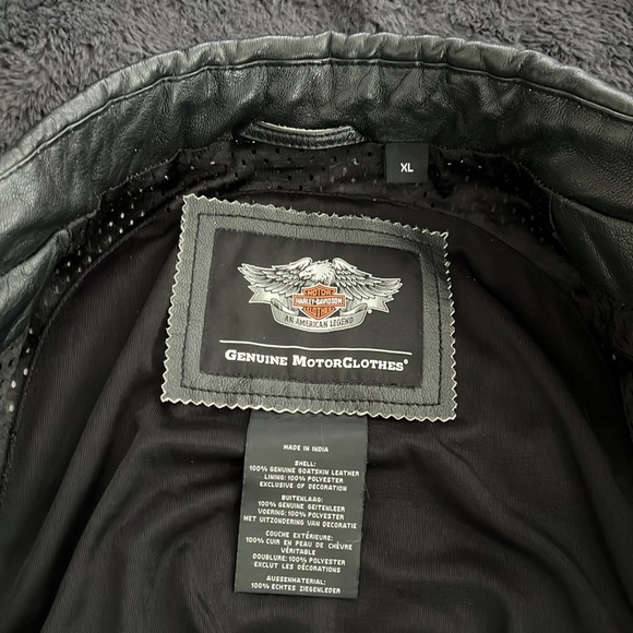 Vintage Harley Davidson leather motorcycle jacket. Men’s XL. My favorite HD coat - Picture 6 of 13